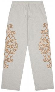 Спортивные штаны Denim Tears в стиле вестерн с вышивкой, серые, серый