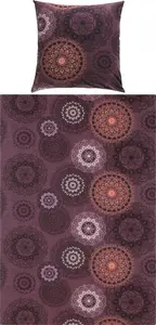 Постельное белье цвета баклажана 1x 155x240 см + 1x 80x80 см Erwin Müller