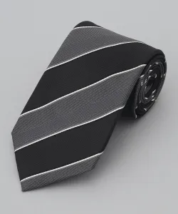 Галстук Нисидзин - с полковым полосатым узором Gotairiku, цвет Black 1[105]