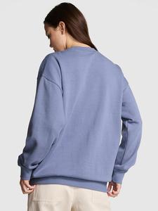 Толстовка свободного кроя из флиса Ivy Pink, limited edition dusty iris foil graphic