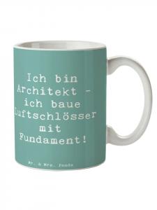 Кружка с надписью Архитектор: Воздушные замки и надписью на морском бризе. Mr. & Mrs. Panda