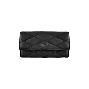Кошелек Chopard Classic Continental Wallet - Черная стеганая телячья кожа