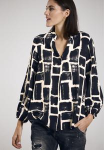 Блуза Andijamo CHECK IT, Black Cream/Black