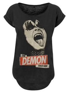 Футболка F4NT4STIC Long Cut T-Shirt Kiss Demon Rock, черный