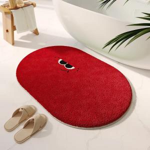 Budis Ковер 80х100 см для прихожей и ванной, абсорбирующий, с геометрическим дизайном Zhizhi Xiaohong-Elliptical, противоскользящий