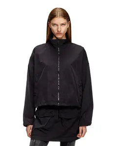 Женское пальто с высоким воротником и застежкой-молнией Diesel, черный