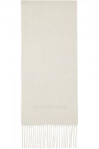 Acne Studios Бежевый шерстяной шарф с логотипом