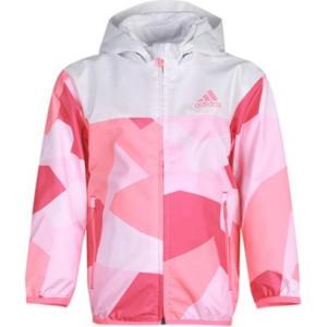 Куртки для младших школьников с капюшоном, средней высоты Adidas, розовый