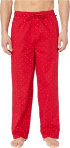 Мужские пижамные брюки Tommy Hilfiger из тканого поплина с завязками, Mahogany