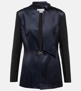 Атласный блейзер с завязкой на шее Ferragamo, Mezzanotte