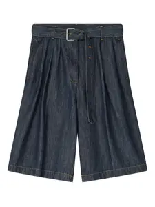 Джинсовые шорты с поясом Dries Van Noten, синий
