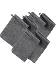 Erwin Müller Махровые рукавицы для мытья посуды, набор из 6 штук, цвет «Хайдельберг», антрацит