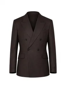 Двубортный пиджак Lardini, коричневый