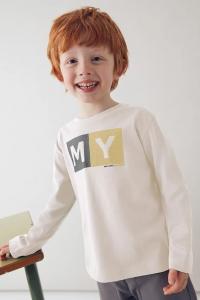 Хлопковая водолазка Mayoral, бежевый