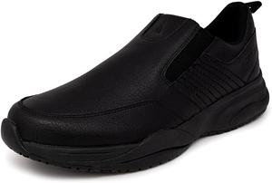 Рабочие кроссовки Nautica Slip On Black с нескользящей подошвой, водостойкие, для работы на кухне, в ресторане или на предприятии общественного питания- удобные и легкие, подходят как для мужчин, так и для женщин, черный