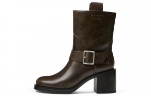 Маленькие ботинки Ck до колена 7 см женские CHARLES&KEITH, темно-коричневый темно-коричневый