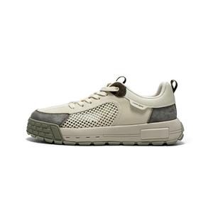 KANGLONG Серые и белые мужские противоскользящие амортизирующие низкие скейтерские кеды, цвет Gray White