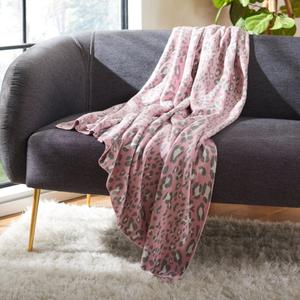 Плед Safavieh Gwynn, 50x60 см, розовый / черный