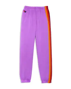 Спортивные штаны унисекс с пятью полосками - для маленьких и больших детей. Aviator Nation, фиолетовый
