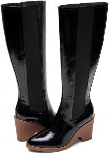 Ботинки Aerosoles Memphis, цвет Black Patent Crinkled Faux Leather