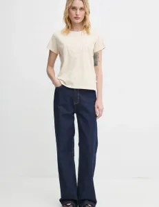 Хлопковая футболка Levi's, бежевый