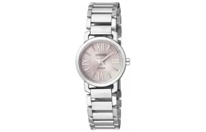 CITIZEN Часы Ecology Drive Collection Solar Quartz Movement Stainless Steel Strap Watch Women's Watch Silver Dial, Pink Watch Dial