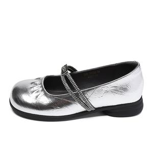 Туфли Мэри Джейн на массивном каблуке Women's ZHR, серебряный