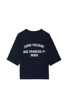 Хлопковая футболка Taida Paris Zadig&Voltaire, синий