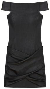 Мини-платье Givenchy с прямым вырезом и драпировкой, черное, черный