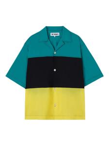 Рубашка с короткими рукавами и вставками Sunnei, черный