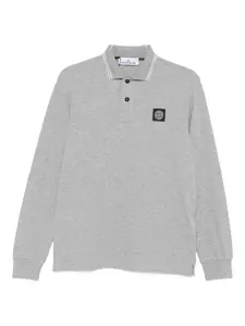 Поло с нашивкой-логотипом Stone Island, серый