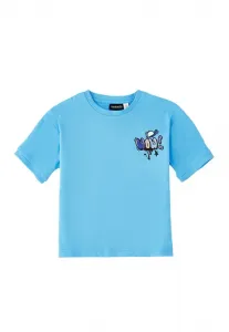 Футболка с короткими рукавами и круглым вырезом, с принтом. Sarabanda, Azzurro