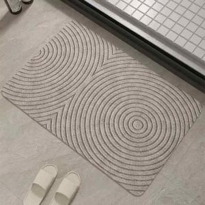 AOVOC Ковер 70х105 см для ванной в японском стиле, впитывающий, нескользящий, с римским узором