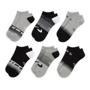 Легкие невидимые носки, 6 пар, Nike, черный