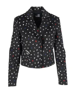 Пиджак от давления в сердце Love Moschino, черный