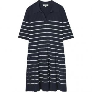 Платье с короткими рукавами женское темно-синее Cos