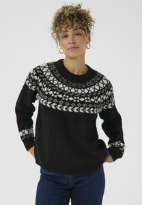 Джемпер Cream CHERRIE, Pitch Black W/White Jaquard/Black