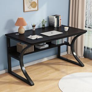 Компьютерный стол Xinmeikai 100x60 см, черная рама с черным орехом, для домашнего офиса и учебы