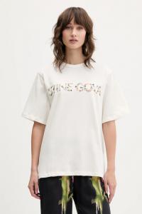 Хлопковая футболка Stine Goya, бежевый