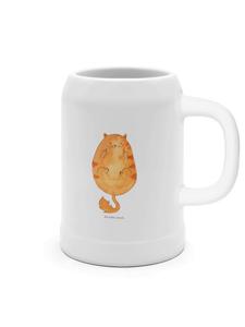 Пивная кружка, кот показывает средний палец, не говоря ни слова, в белом цвете Mr. & Mrs. Panda