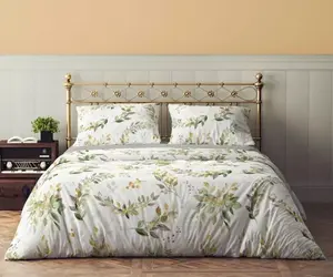 Постельное белье из хлопка 220x200 Flovery Flower Garden Green FARO