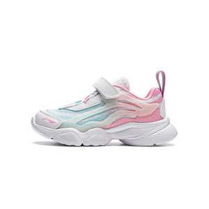 Кроссовки LINING YOUNG Sports Life Collection Kids Lifestyle Shoes GS Low-top Standard White/Sky Blue/Impatiens Pink, розовый