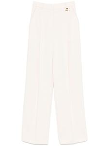 Брюки Elisabetta Franchi из крепа с контрастной отделкой, нейтральный