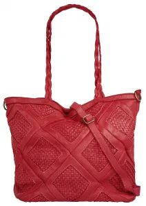Шоппер Samantha Look, натуральная кожа, производство Италия, красный