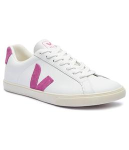 Кроссовки кожаные Veja Esplar, белый / розовый