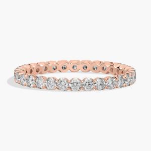 Кольцо с бриллиантами «рыбий хвост» из розового золота 14 карат (1 карат Tw. - HI / SI1-SI2) Blue Nile