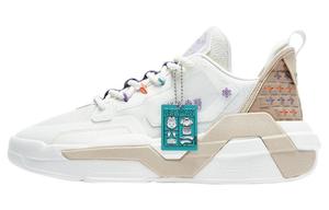 SHANXIBOWUGUAN x Мужские противоскользящие амортизирующие мид-топ скейтборд кроссовки QIAODAN Белый Желтый