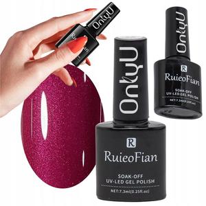 ГИБРИДНЫЙ ЛАК ДЛЯ НОГТЕЙ МАЛИНОВО-КРАСНЫЙ С БЛЕСТКАМИ УФ-ЛАК OnlyU HYBRID / L098