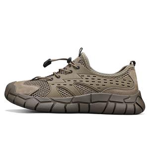 Jeep Антискользящие дышащие легкие треккинговые туфли мужские - хаки, цвет Khaki