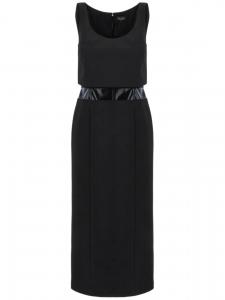 Платье-миди Del Core с контрастными вставками, черный